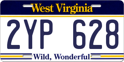 WV license plate 2YP628