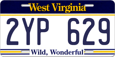 WV license plate 2YP629