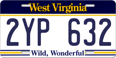 WV license plate 2YP632