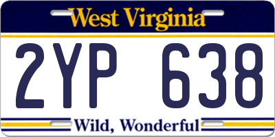 WV license plate 2YP638