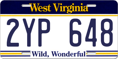 WV license plate 2YP648