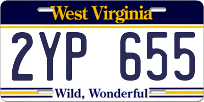 WV license plate 2YP655