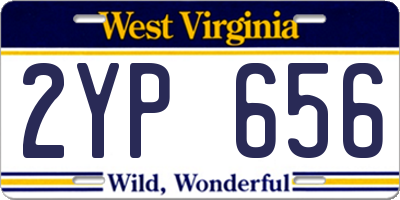 WV license plate 2YP656