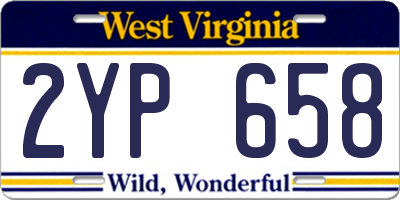 WV license plate 2YP658