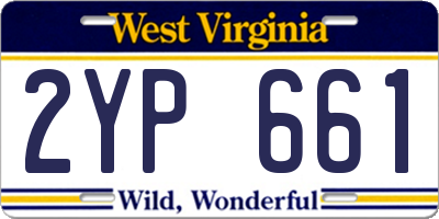WV license plate 2YP661