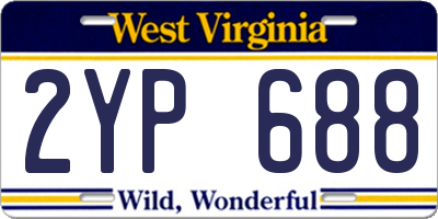 WV license plate 2YP688