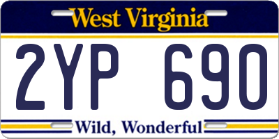 WV license plate 2YP690