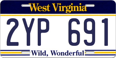 WV license plate 2YP691