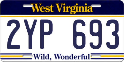 WV license plate 2YP693