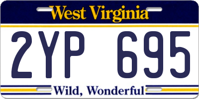 WV license plate 2YP695