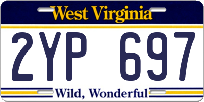 WV license plate 2YP697