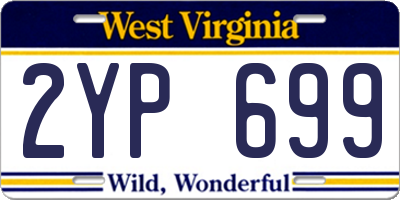 WV license plate 2YP699
