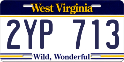 WV license plate 2YP713