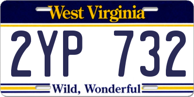 WV license plate 2YP732