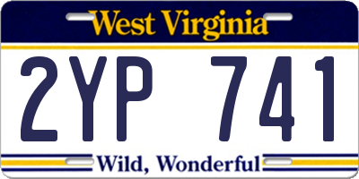 WV license plate 2YP741