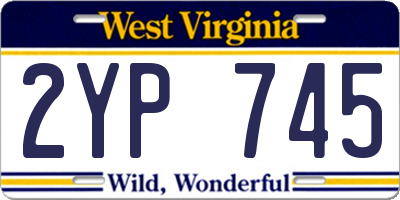 WV license plate 2YP745