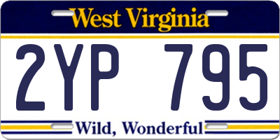 WV license plate 2YP795