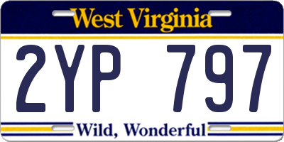 WV license plate 2YP797
