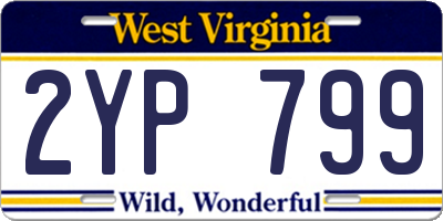 WV license plate 2YP799