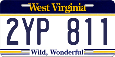 WV license plate 2YP811