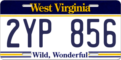 WV license plate 2YP856