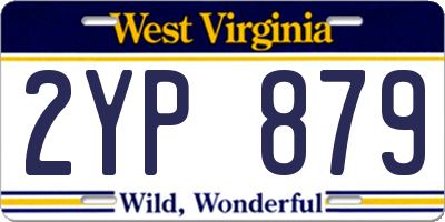 WV license plate 2YP879