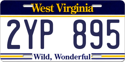 WV license plate 2YP895