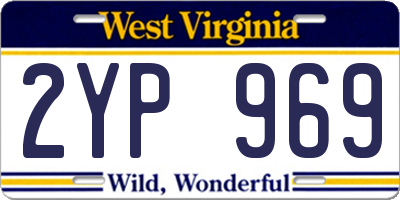 WV license plate 2YP969