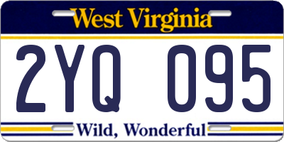 WV license plate 2YQ095