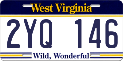 WV license plate 2YQ146
