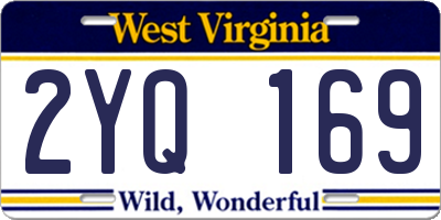 WV license plate 2YQ169