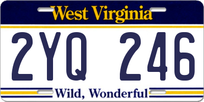 WV license plate 2YQ246
