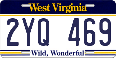 WV license plate 2YQ469