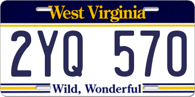 WV license plate 2YQ570