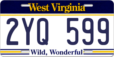 WV license plate 2YQ599