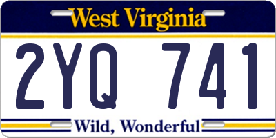 WV license plate 2YQ741