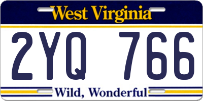 WV license plate 2YQ766