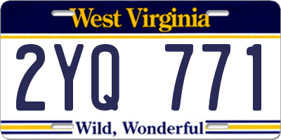 WV license plate 2YQ771