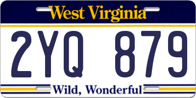WV license plate 2YQ879