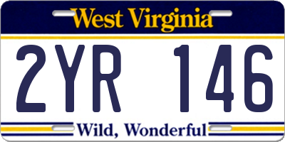 WV license plate 2YR146