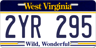 WV license plate 2YR295