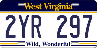 WV license plate 2YR297