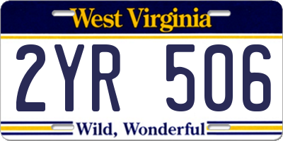 WV license plate 2YR506