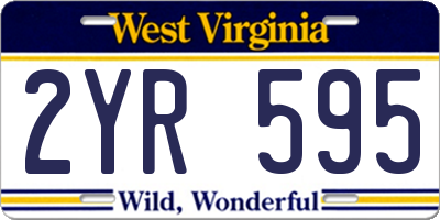WV license plate 2YR595