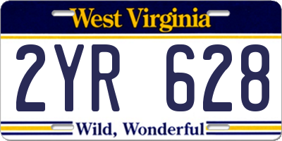 WV license plate 2YR628