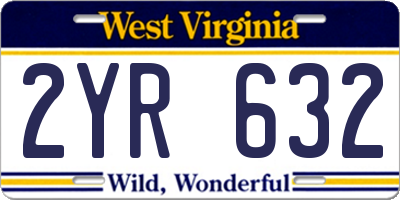 WV license plate 2YR632