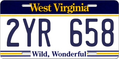 WV license plate 2YR658