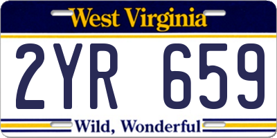 WV license plate 2YR659