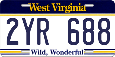 WV license plate 2YR688