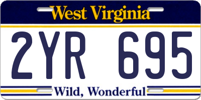WV license plate 2YR695